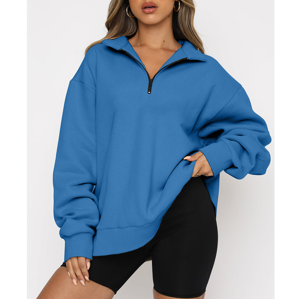 Women's oversized zipped sweatshirt