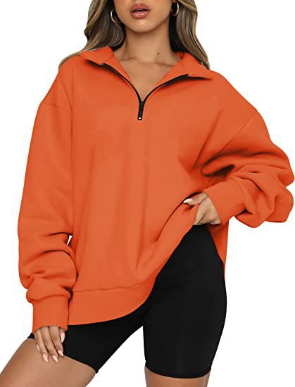 Women's oversized zipped sweatshirt