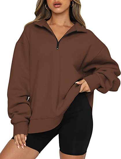 Women's oversized zipped sweatshirt