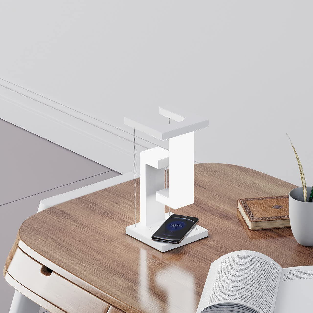 Wireless phone charger and floating table light