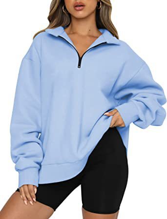 Women's oversized zipped sweatshirt