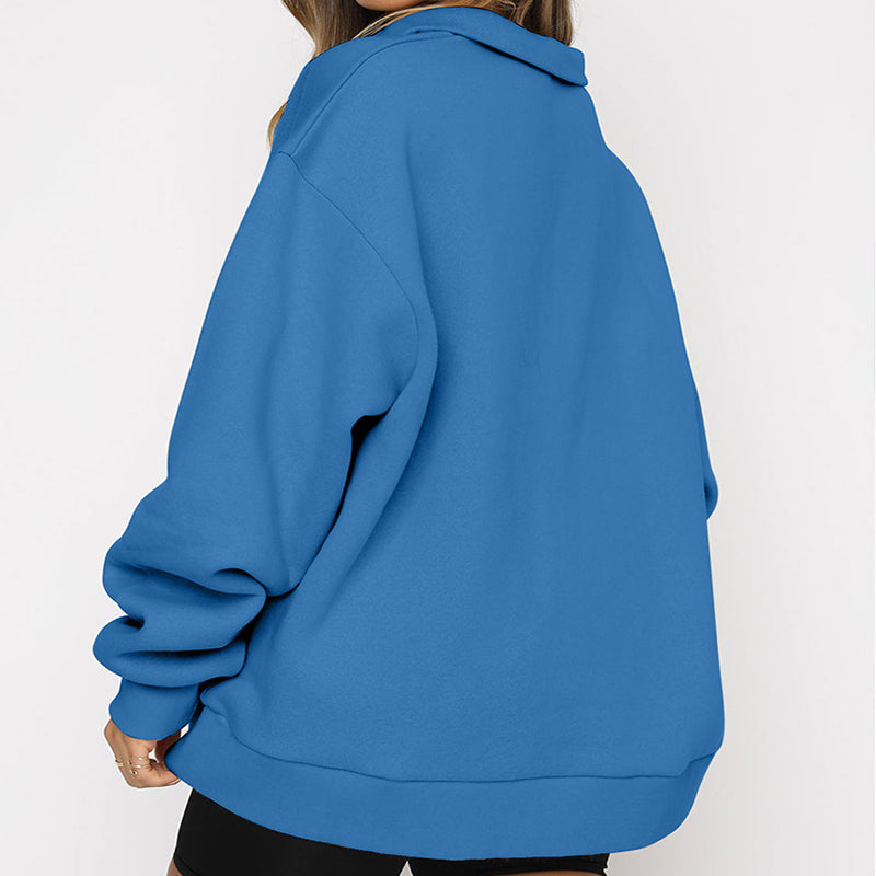 Women's oversized zipped sweatshirt