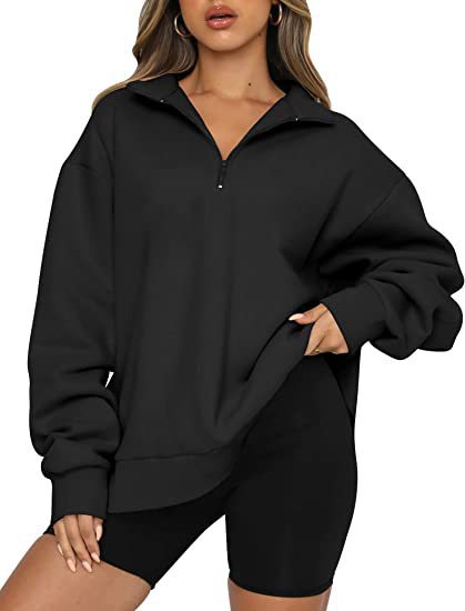 Women's oversized zipped sweatshirt