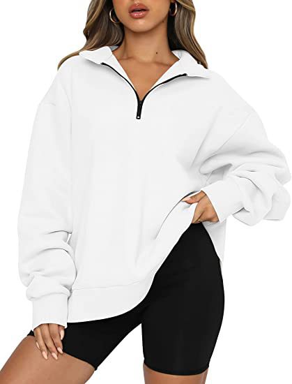 Women's oversized zipped sweatshirt