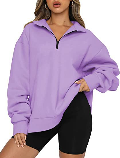 Women's oversized zipped sweatshirt